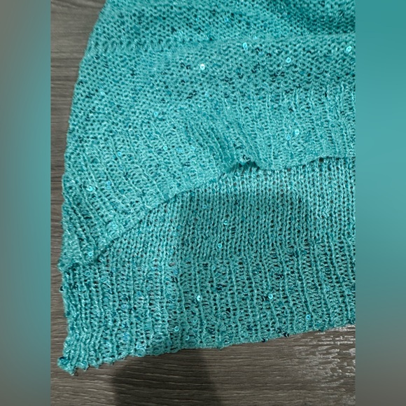 Moon River Turquoise Sequin Tank Top Size M/L - Picture 11 of 16